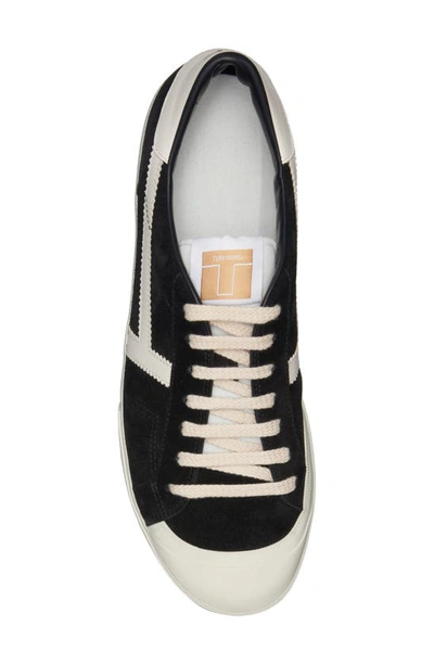 Shop Tom Ford Jarvis Low Top Sneaker In Black/ Beige/ Cream