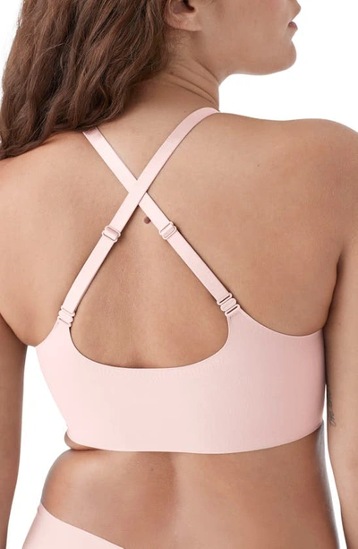 True & Co. True Body Triangle Convertible Strap Bralette In Peony