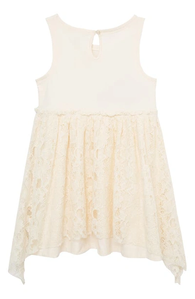 Shop Peek Aren't You Curious Kids' Spring Roses Appliqué Dress In Off-white