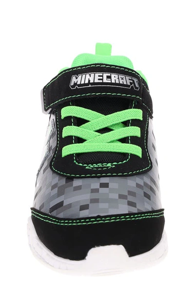 Shop Sg Footwear Kids' Minecraft Light-up Sneaker In Black Green