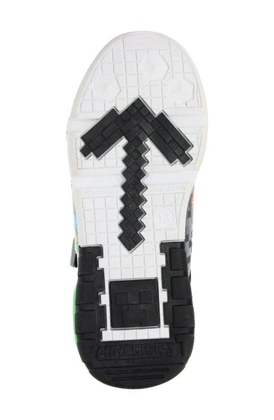 Shop Sg Footwear Kids' Minecraft Light-up Sneaker In Black Green