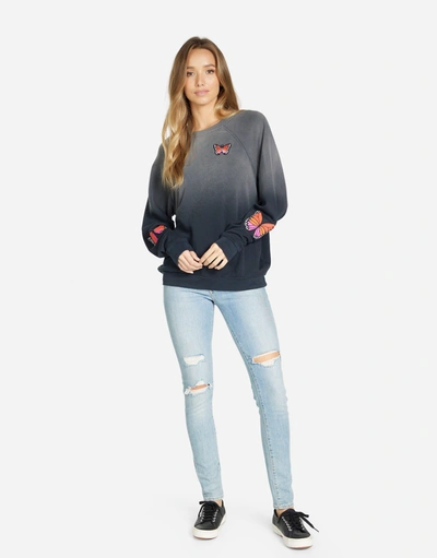 Lauren Moshi Anela Butterfly Wings In Jet Black Ombre