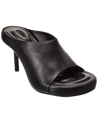 Shop Jacquemus Les Mules Nuvola Leather Sandal In Black