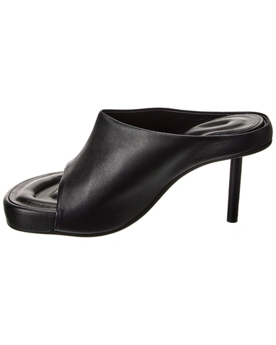 Shop Jacquemus Les Mules Nuvola Leather Sandal In Black