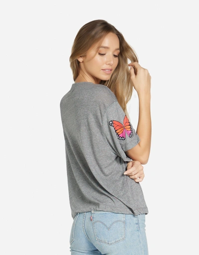 Lauren Moshi Linnea Butterfly Wings In Heather Grey