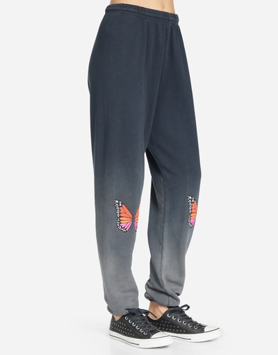 Lauren Moshi Tanzy Butterfly Wings In Jet Black Ombre