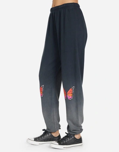 Lauren Moshi Tanzy Butterfly Wings In Jet Black Ombre