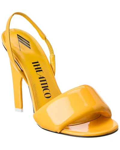 Shop Attico Rem Vinyl Slingback Sandal In Yellow