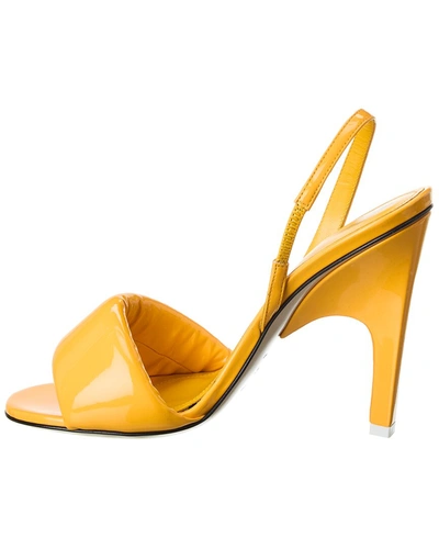 Shop Attico Rem Vinyl Slingback Sandal In Yellow