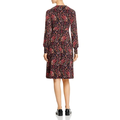 Shop Leota Daisy Womens Paisley Wrap-bodice Casual Dress In Multi