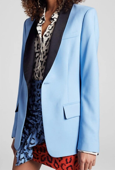 Shop A.l.c Oren Tuxedo Jacket In Blue