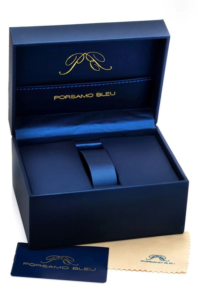 Porsamo Bleu Brandon Mesh Strap Chronograph, 44mm In Silver-black