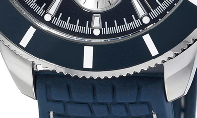 Porsamo Bleu Brandon Silicone Strap Chronograph, 44mm In Blue