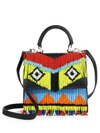 LES PETITS JOUEURS Embroidered Calf Leather Bag