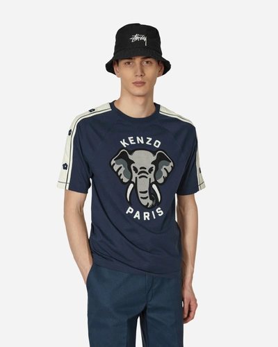 Shop Kenzo Elephant Fitted T-shirt In Blue