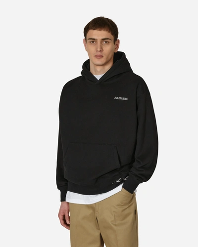 Shop Pleasures Discourse Hooded Sweatshirt In Black