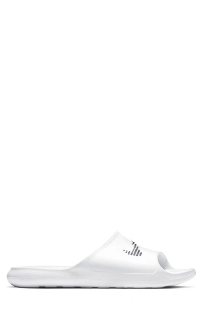 Shop Nike Victori One Shower Slide Sandal In 100 White/black