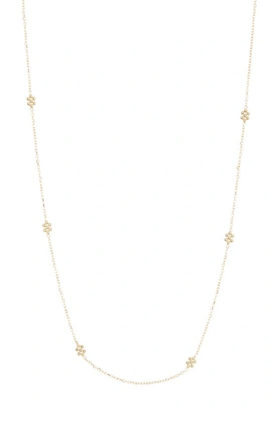 Shop Bony Levy 14k Gold Flower Bead Station Necklace In 14k Yellow Gold