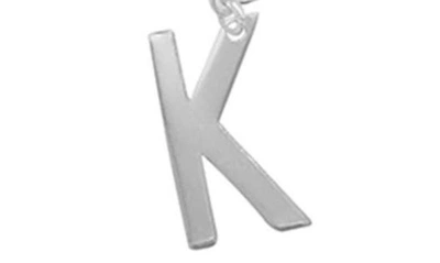 Adornia Initial Pendant Paperclip Necklace In Silver - K