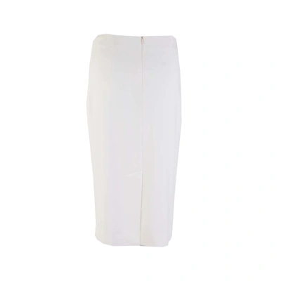 Shop Lardini White Viscose Pencil Women's Skirt