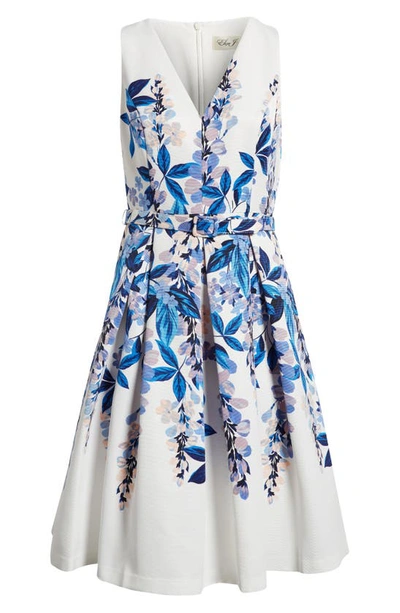 Eliza J Floral Midi Dress In Blue