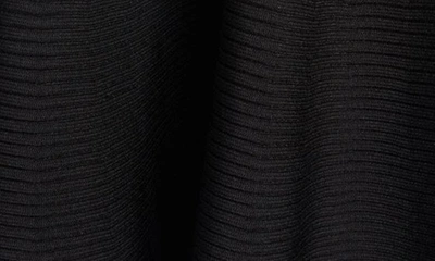 Shop Alaïa Circular Cutout Turtleneck Rib Sweater Dress In Noir Alaia