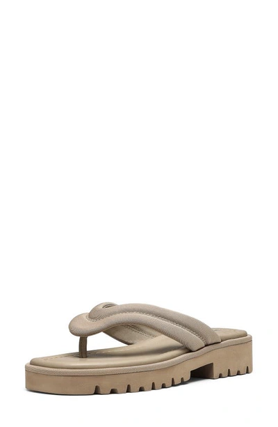 Donald Pliner Women's Slip On Thong Platform Slide Sandals In Light Taupe
