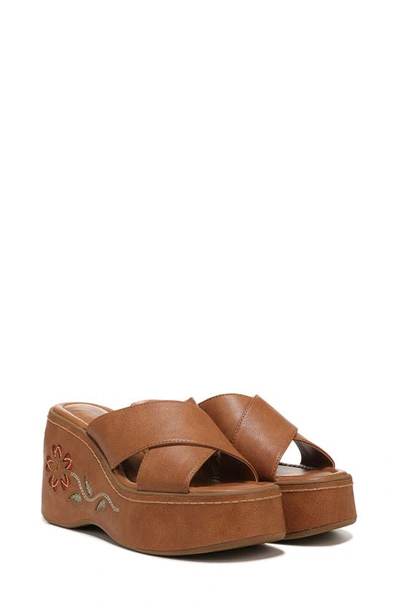 Shop Zodiac Nessa Platform Wedge Sandal In Caramel