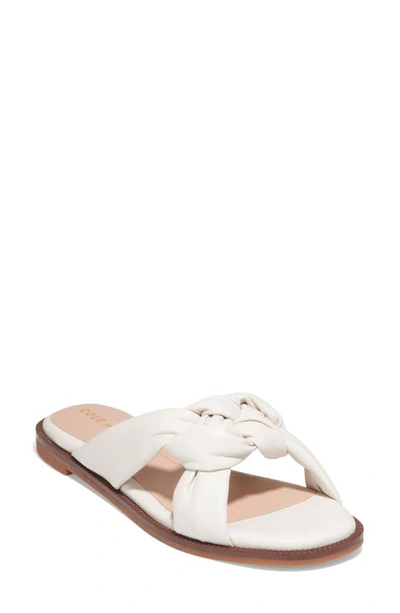 Shop Cole Haan Anica Lux Knotted Slide Sandal In Ivory Ltr