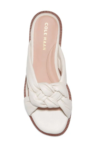 Shop Cole Haan Anica Lux Knotted Slide Sandal In Ivory Ltr