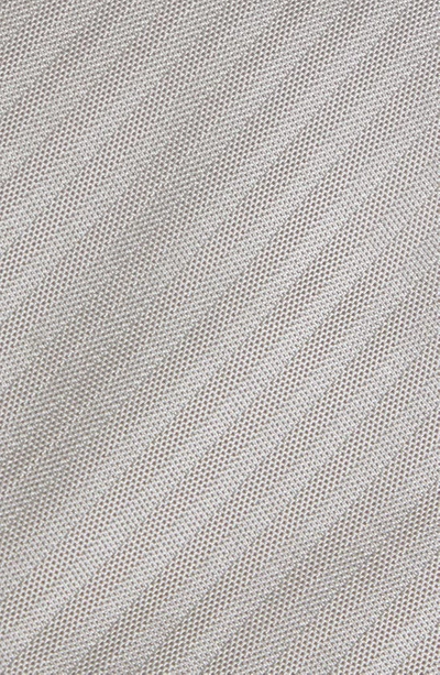 Zegna Textured Stripe Silk Tie In Brown