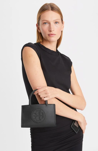 Shop Tory Burch Mini Ella Bio Tote In Black