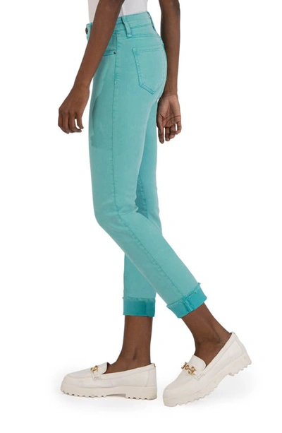 Shop Kut From The Kloth Amy Fray Hem Crop Skinny Jeans In Spearmint