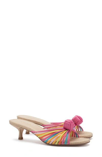 Shop Larroude Valerie Slide Sandal In Pink Multi