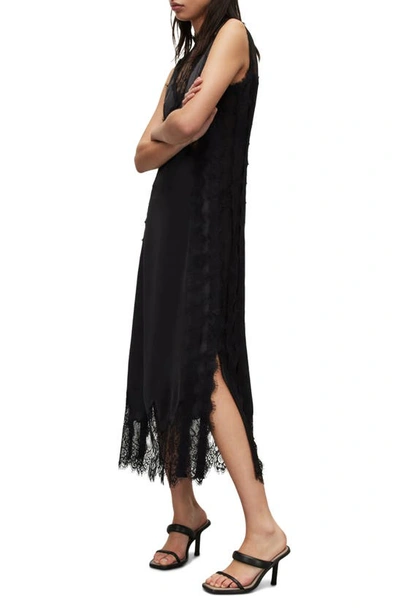 Shop Allsaints Mila Lace & Satin Dress In Black