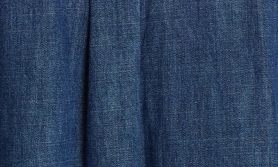 Shop Valentino Cotton Chambray Caftan In 558-medium Blue Denim
