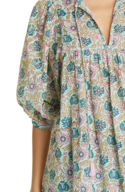 Shop Mille Thalia Puff Sleeve Top In Caribbean Floral