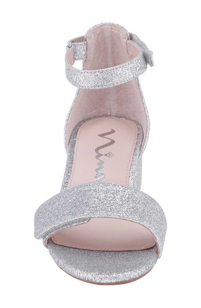 Shop Nina Rejina Ankle Strap Sandal In Silver Glitter