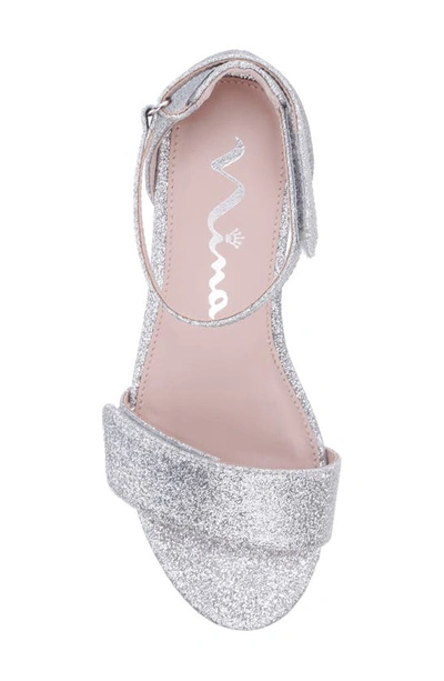 Shop Nina Rejina Ankle Strap Sandal In Silver Glitter