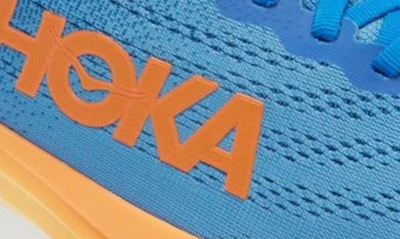 Shop Hoka Bondi 8 Running Shoe In Coastal Sky/ Vibrant Orange