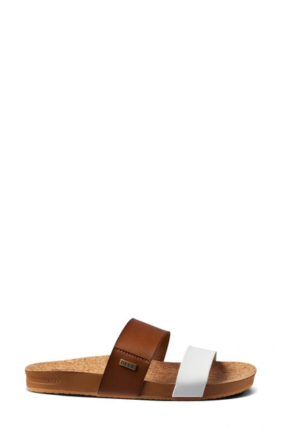 Shop Reef Cushion Bounce Vista Slide Sandal In White Duo