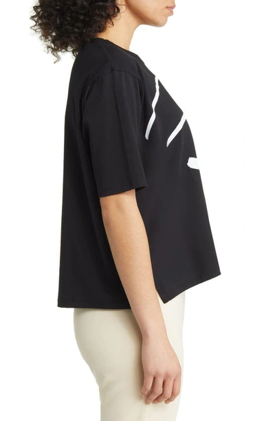 Masai Copenhagen Doreann Cotton Abstract Graphic Tee In Black