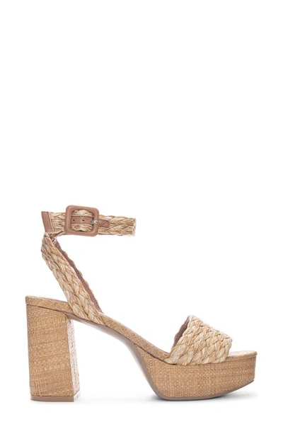 Chinese Laundry Truett Ankle Wrap Platform Sandal In Tan