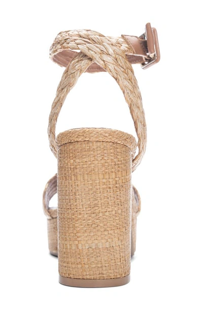 Chinese Laundry Truett Ankle Wrap Platform Sandal In Tan