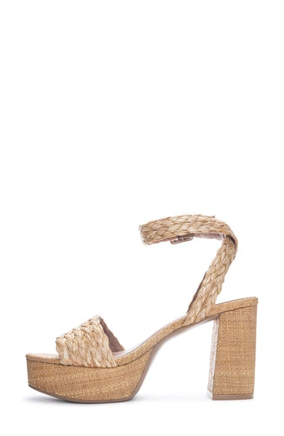 Chinese Laundry Truett Ankle Wrap Platform Sandal In Tan