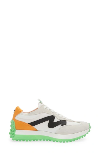 Steve Madden Campo White Multi Suede Color Block Sneakers In White Multi