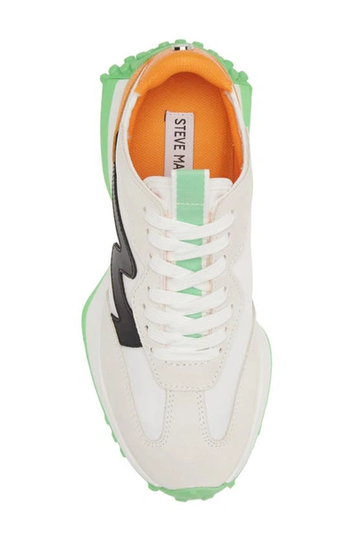 Steve Madden Campo White Multi Suede Color Block Sneakers In White Multi