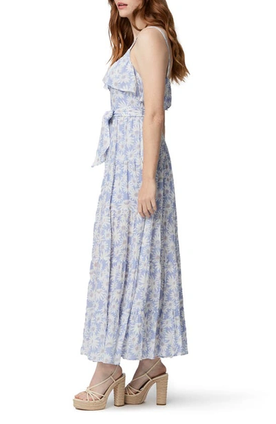 Shop Paige Tecin Floral Ruffle Maxi Dress In Periwinkle Multi