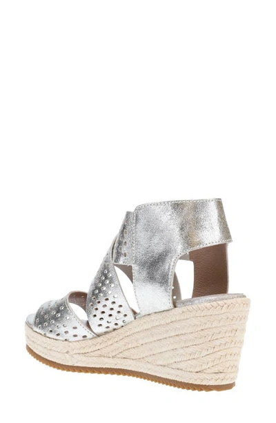 Shop Eileen Fisher Willow Espadrille Wedge Sandal In Platinum