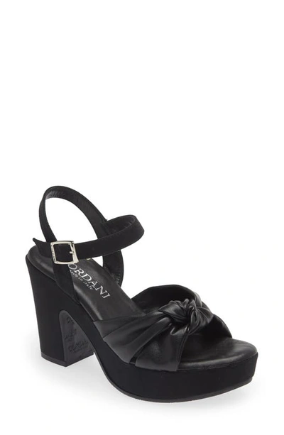 Shop Cordani Lola Knotted Platform Sandal In Black